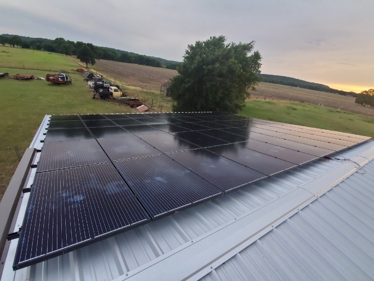 Oglesby Texas Solar PV System Install-1