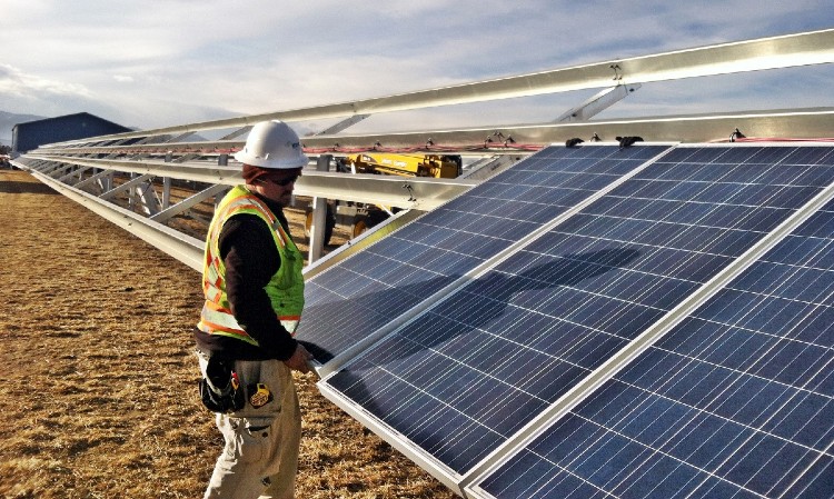 Solar Farm Under Construction Texas