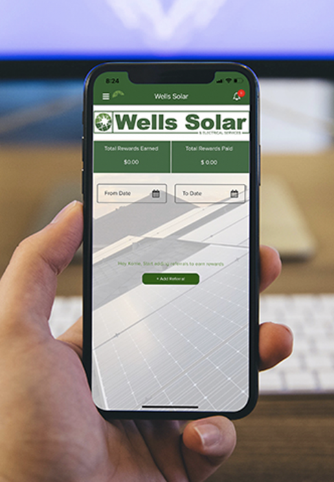 Wells Solar App in Hand